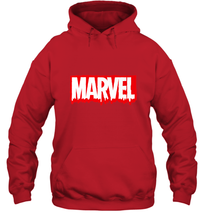 Load image into Gallery viewer, Marvel Logo Melting Letters Halloween Hooded Sweatshirt

