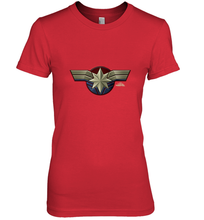 Load image into Gallery viewer, Marvel Captain Marvel Movie Chest Symbol Women's Premium T-Shirt
